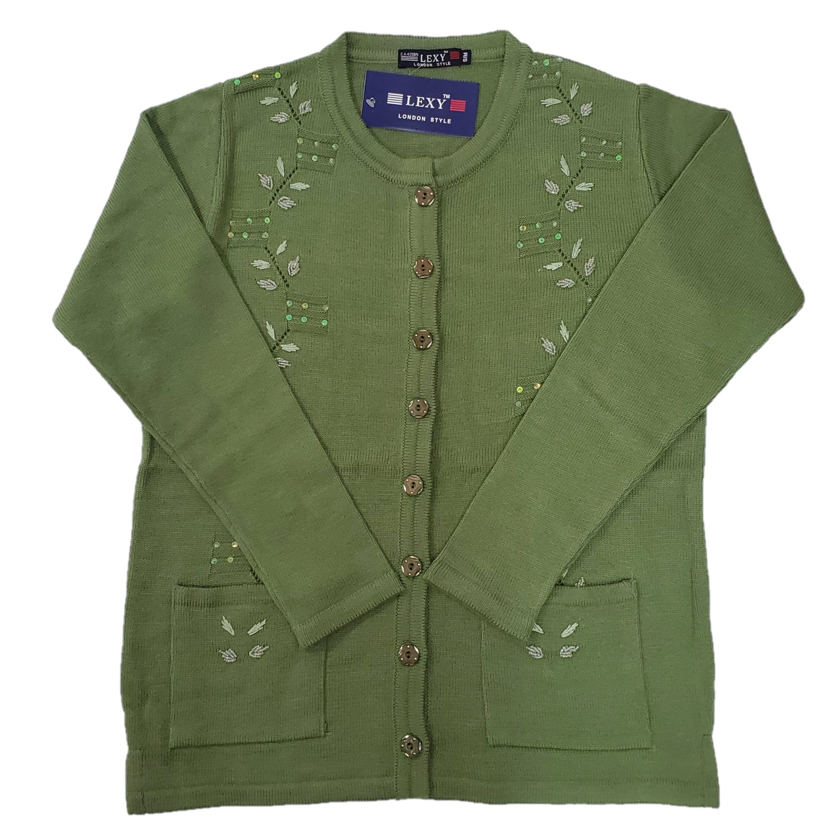 Women's Stylish Embroidery Design Cardigan Sweater - Lightweight Knit Open Front Cover-Up for Spring & Fall Fashion | Perfect for Casual Outfits, Office Wear & Layering