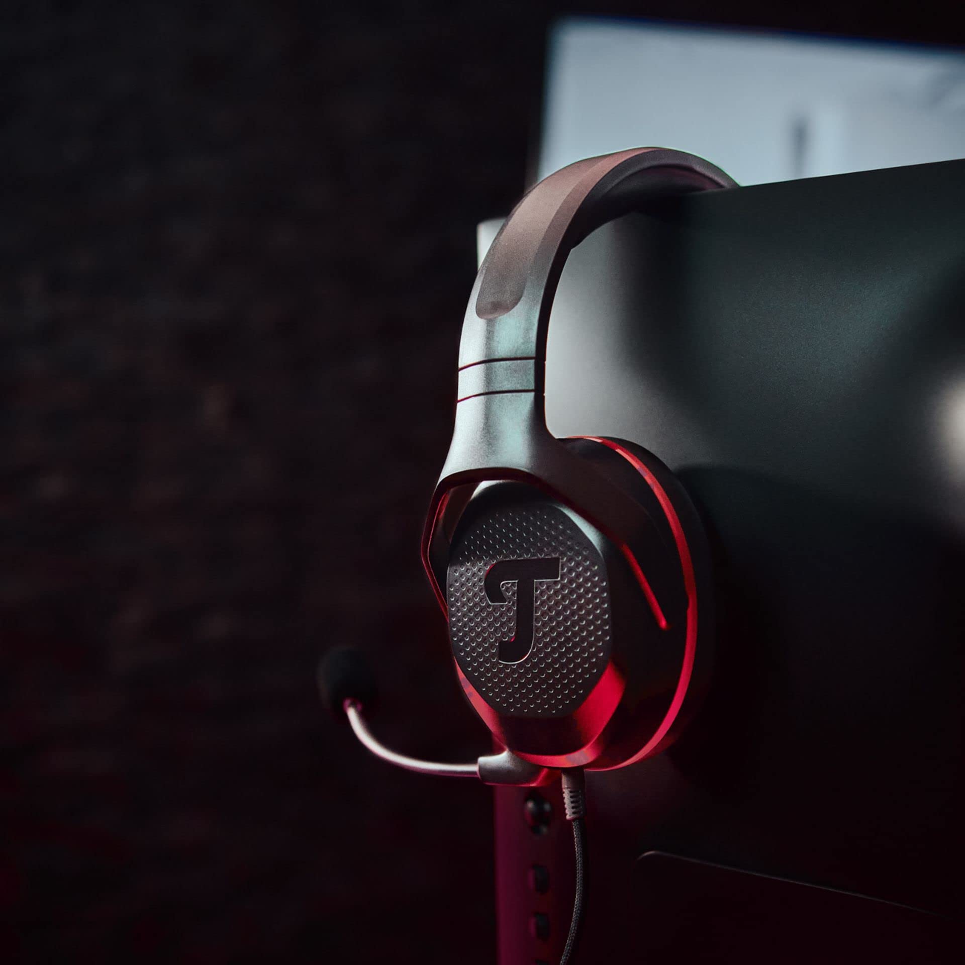 Teufel CAGE ONE Gaming Headset with Microphone - Over Ear Noise Cancelling Headphones for PC, PS5, Xbox, Music & Home Office - TeamSpeak Certified - Black | Perfect for Online Gaming, Streaming & Remote Work
