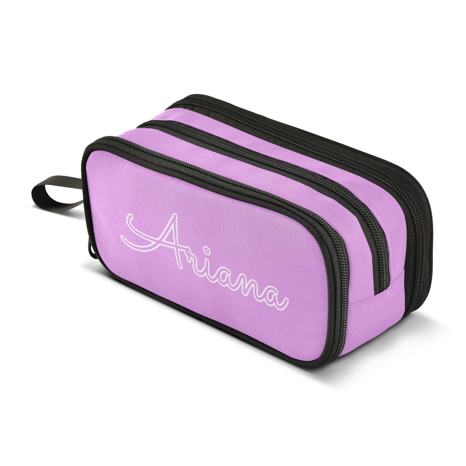 Custom Pink Pencil Case - Large Capacity Personalized Pencil Pouch for School, Office & Travel - Ideal for Girls, Boys, Women & Men - Perfect Organizer for Pens, Markers & Stationery Supplies