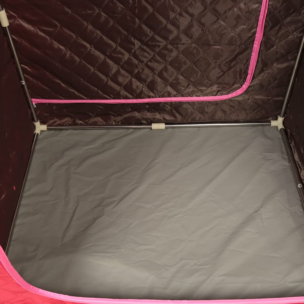 Portable Steam Sauna 80×100×170 cm with 2 Steam Generators, 2 Beds, Waterproof Home Sauna Cabin, Full Body Personal Spa Sauna (Red) - Perfect for Home Relaxation, Detox & Muscle Recovery