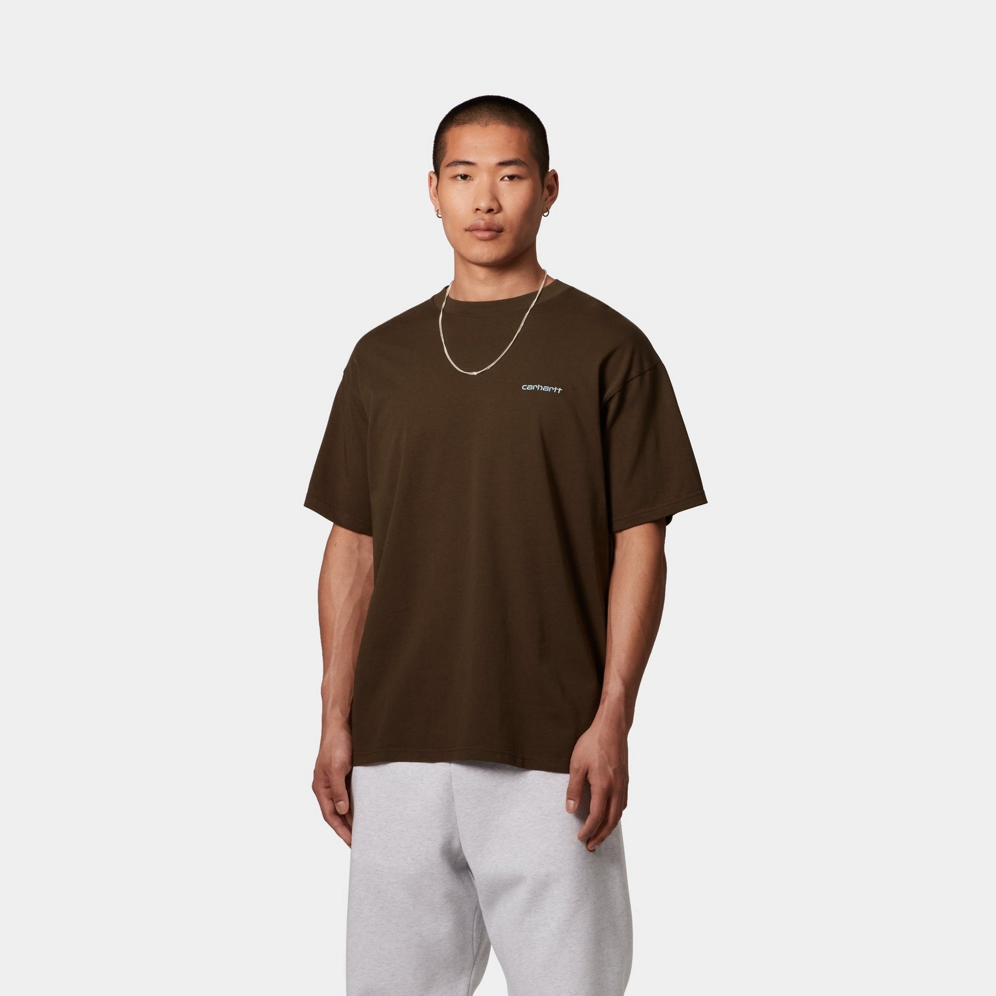 Liberica Air Sky Script Embroidery T-Shirt - Stylish Casual Cotton Tee for Men & Women | Perfect for Everyday Wear, Street Fashion & Outings