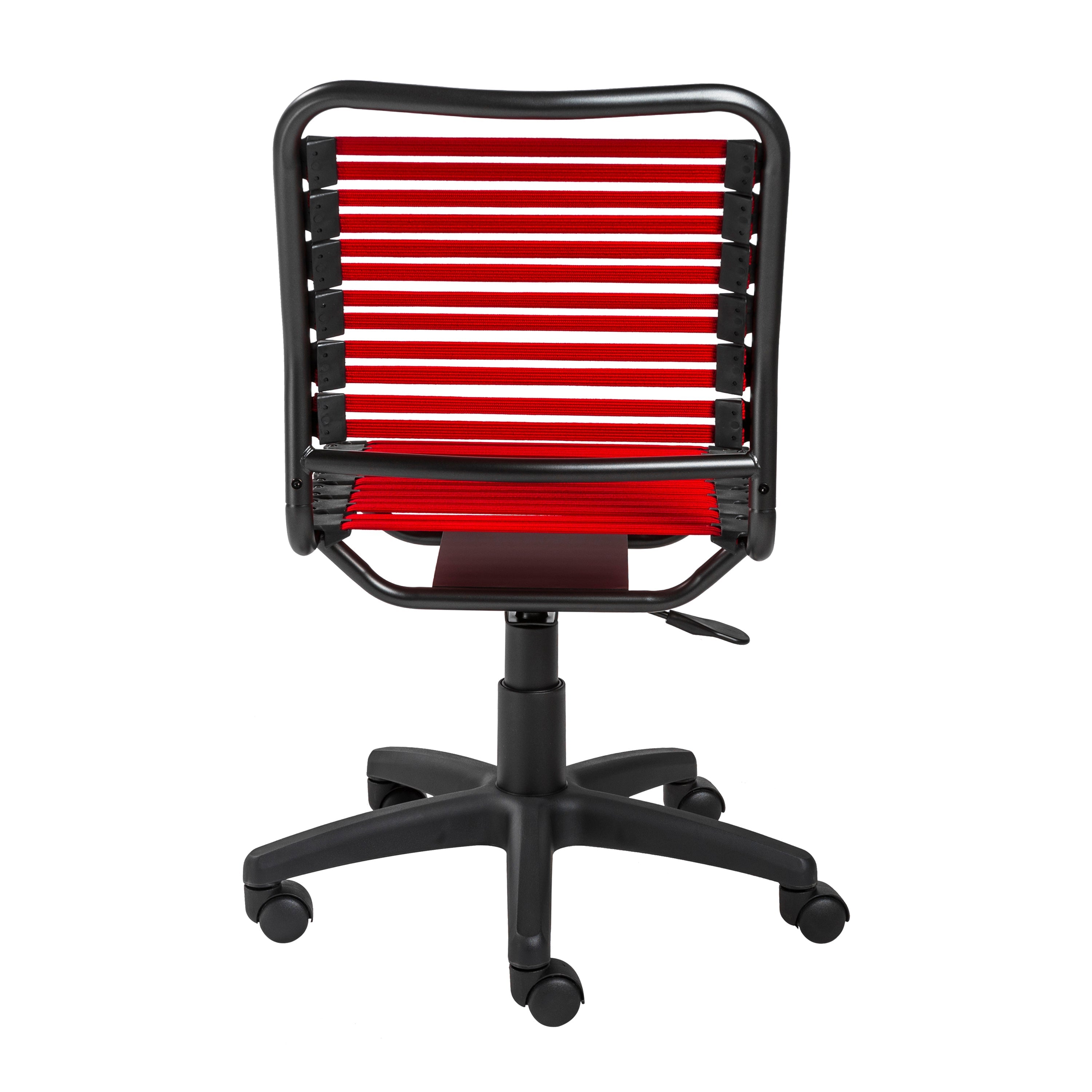 Allison Bungie Flat Low Back Office Chair - Ergonomic Mesh Desk Chair with Graphite Black Frame & Swivel Base - Perfect for Home Office, Computer Workstation & Conference Rooms