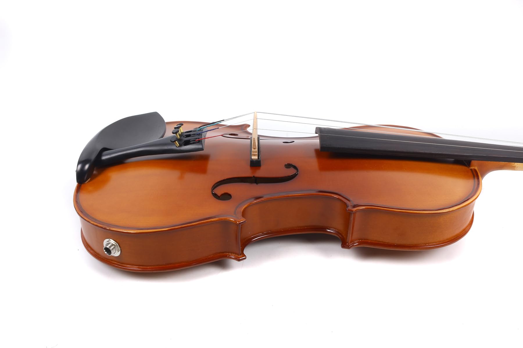 **4 String Acoustic Electric Viola - 16 Inch Solid Maple & Spruce Handmade with Ebony Fittings - Natural Finish | Perfect for Performances, Practice & Studio Recording**