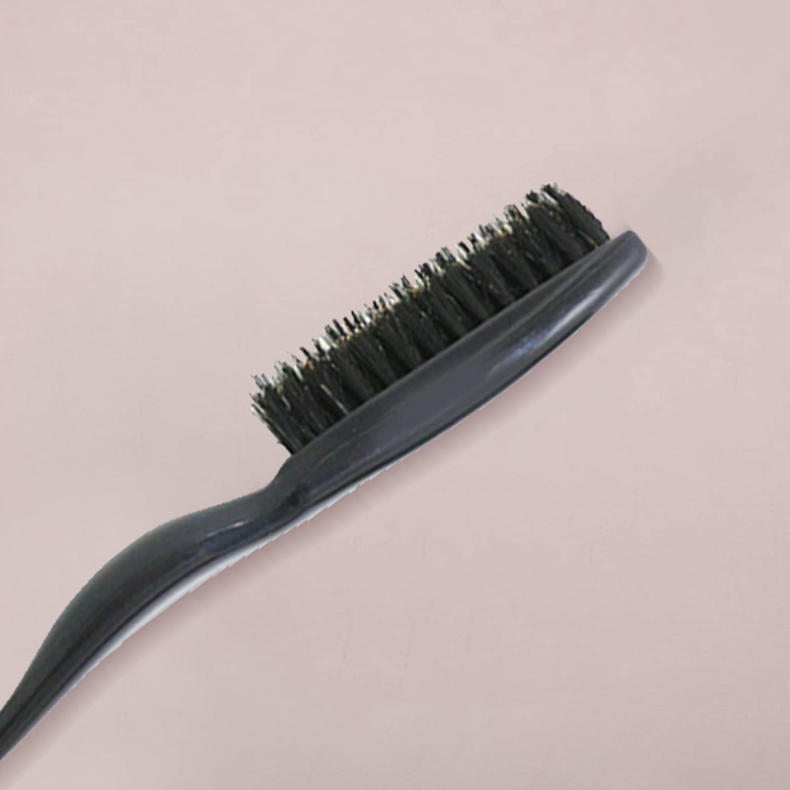 Professional Slick Back Hair Brush with Natural Bristles - Styling & Smoothing Brush for Sleek Edges, Teasing & Combing - Perfect for Hairdressers, Women, Babies & Children - Ideal for Salon Styling, Home Use & Travel Grooming