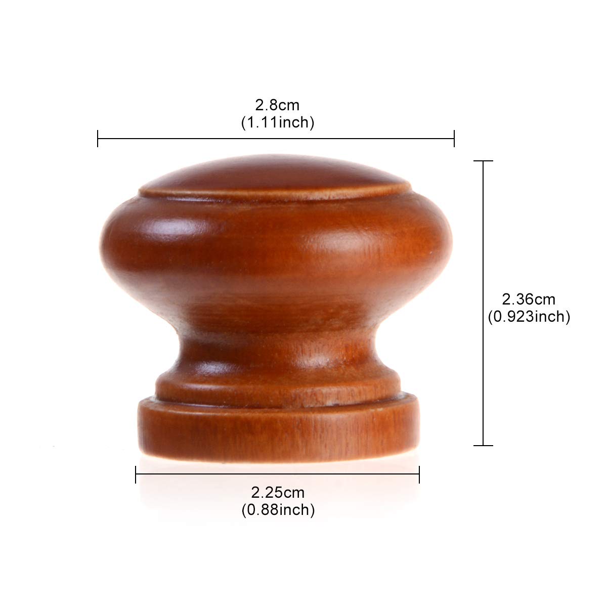 24 Pcs Unfinished Wooden Cabinet Knobs - Mushroom Shape Drawer Pulls for Furniture & Closet