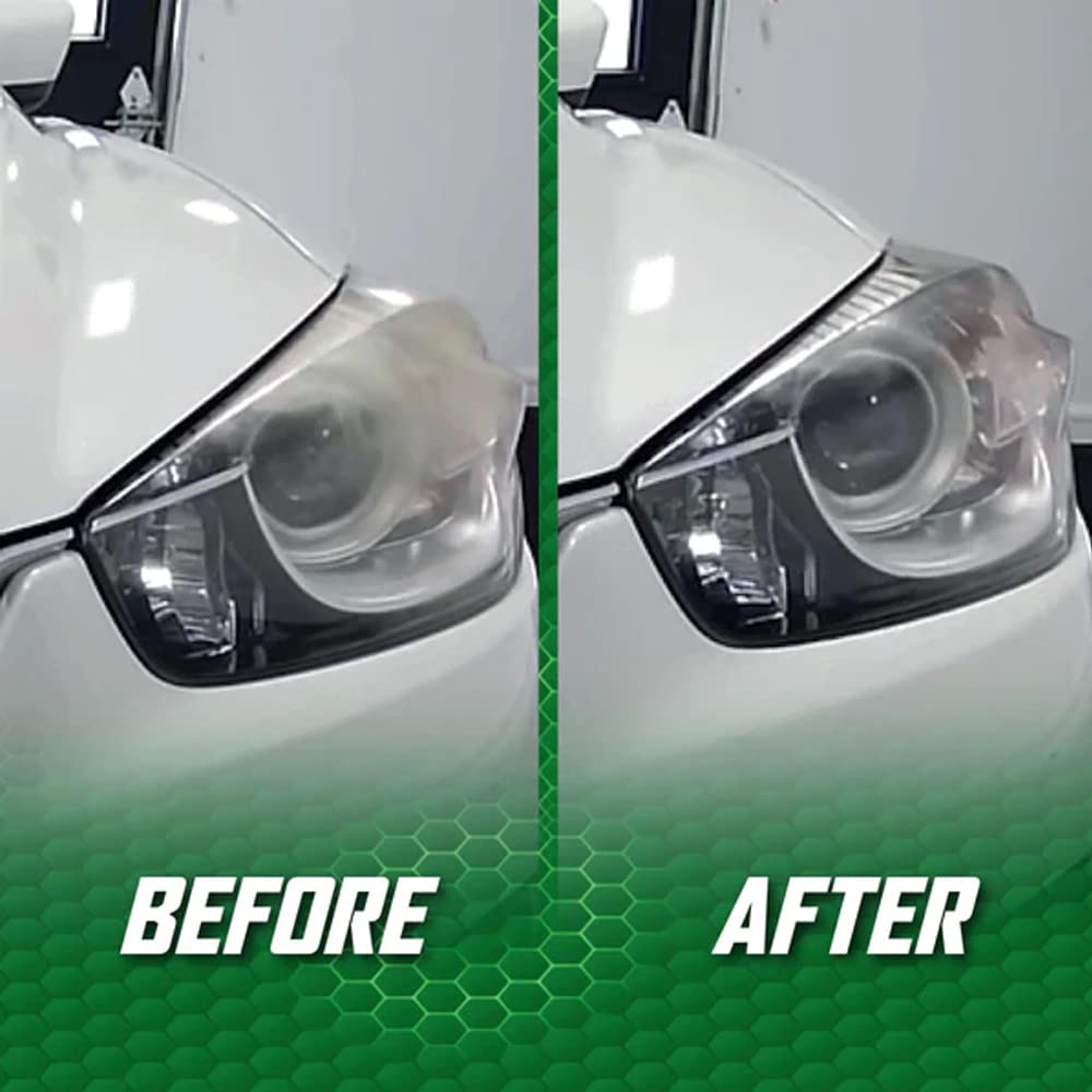 Turtle Wax 51768 Headlight Restorer Kit - Restore Cloudy Headlights & Improve Visibility | Car Headlamp Cleaning & Brightness Restoration Kit for Safe Night Driving