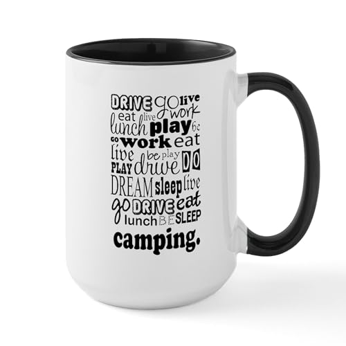 White/Black Inside - Camping Gift Mugs