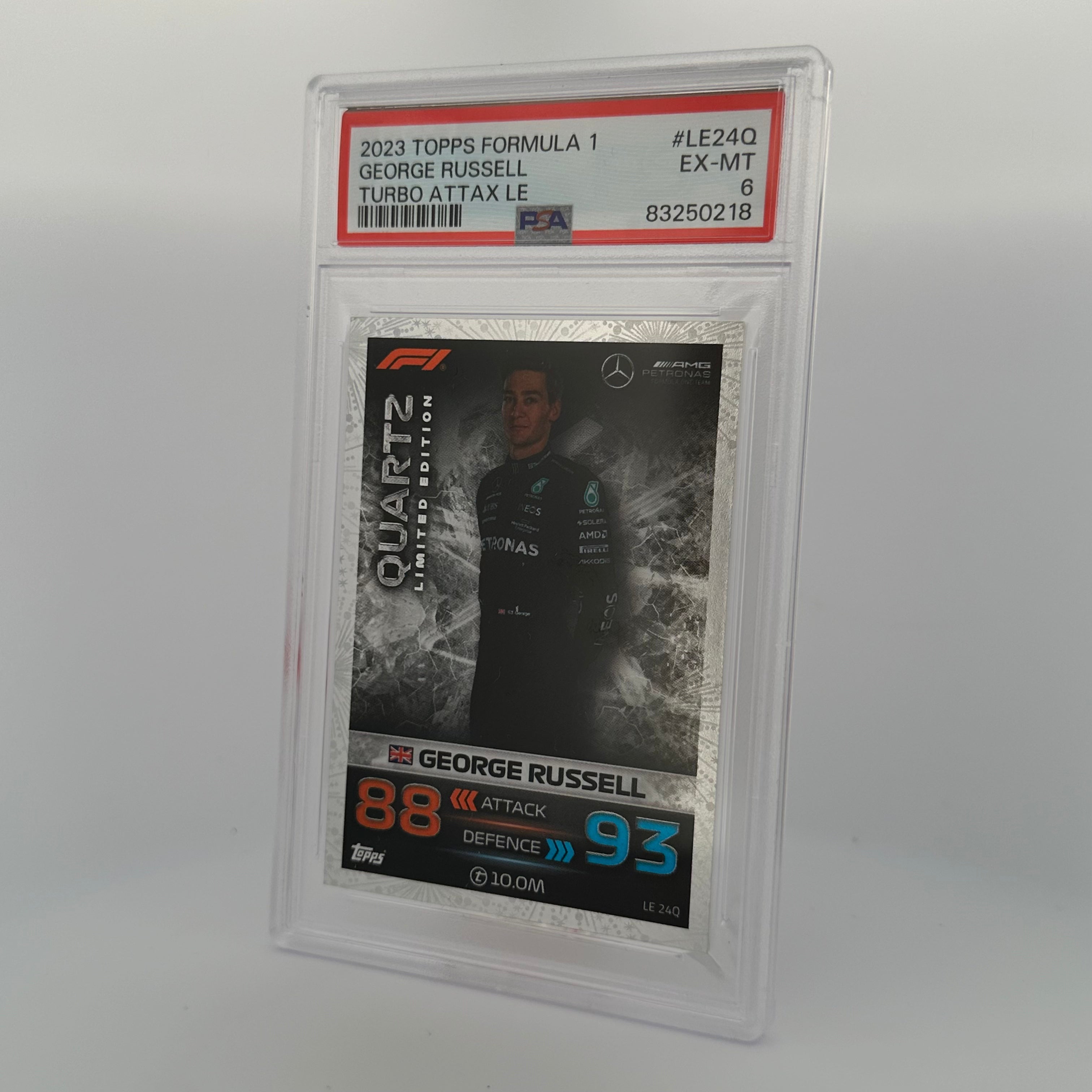 PSA 6 Graded George Russell #LE24Q Quartz Limited Edition F1 Racing Card - Perfect for Collectors, Fans & Investment