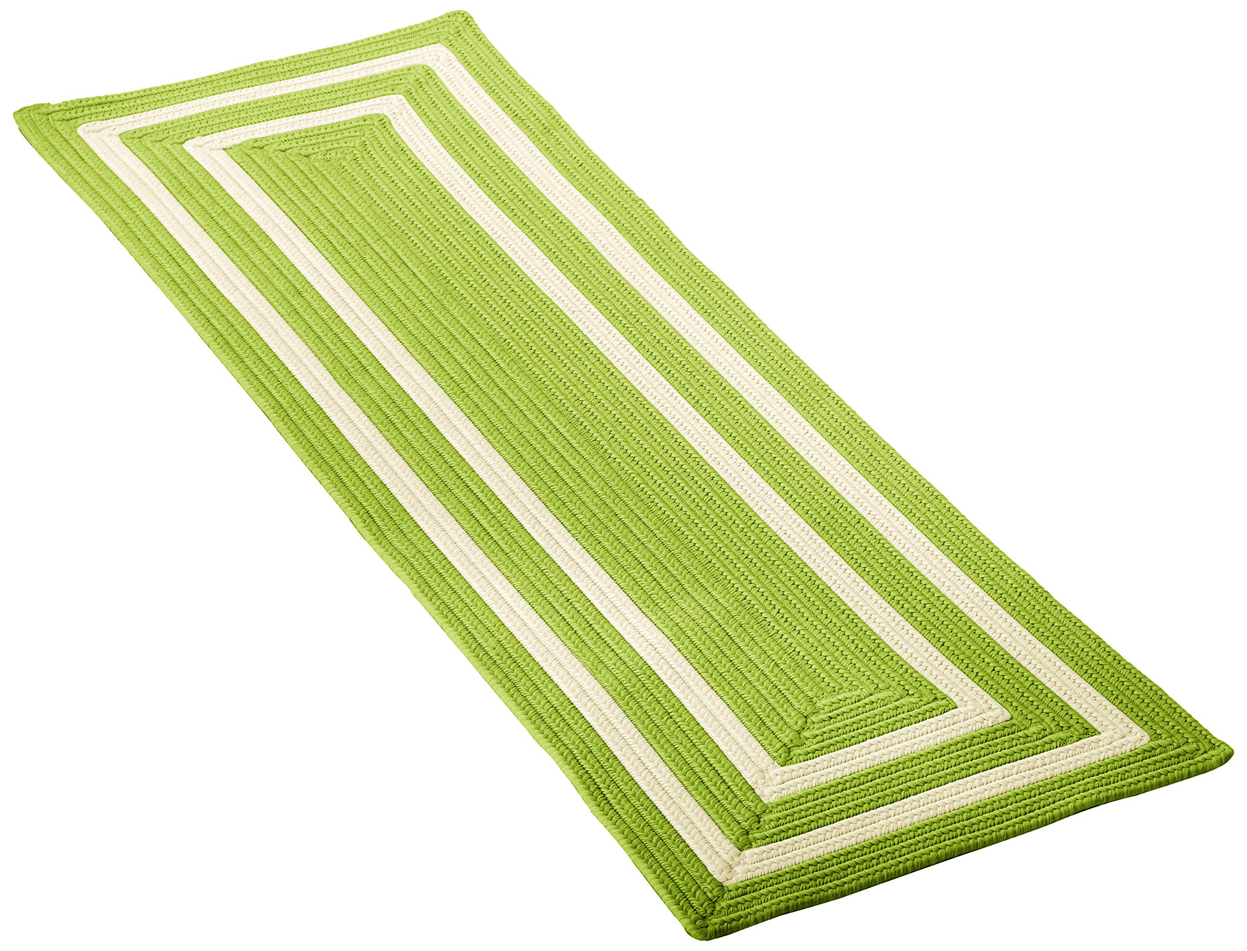 La Playa Rugs - 2' x 12' Lime Green Indoor/Outdoor Runner Rug - Perfect for Hallways, Kitchens, and Patios