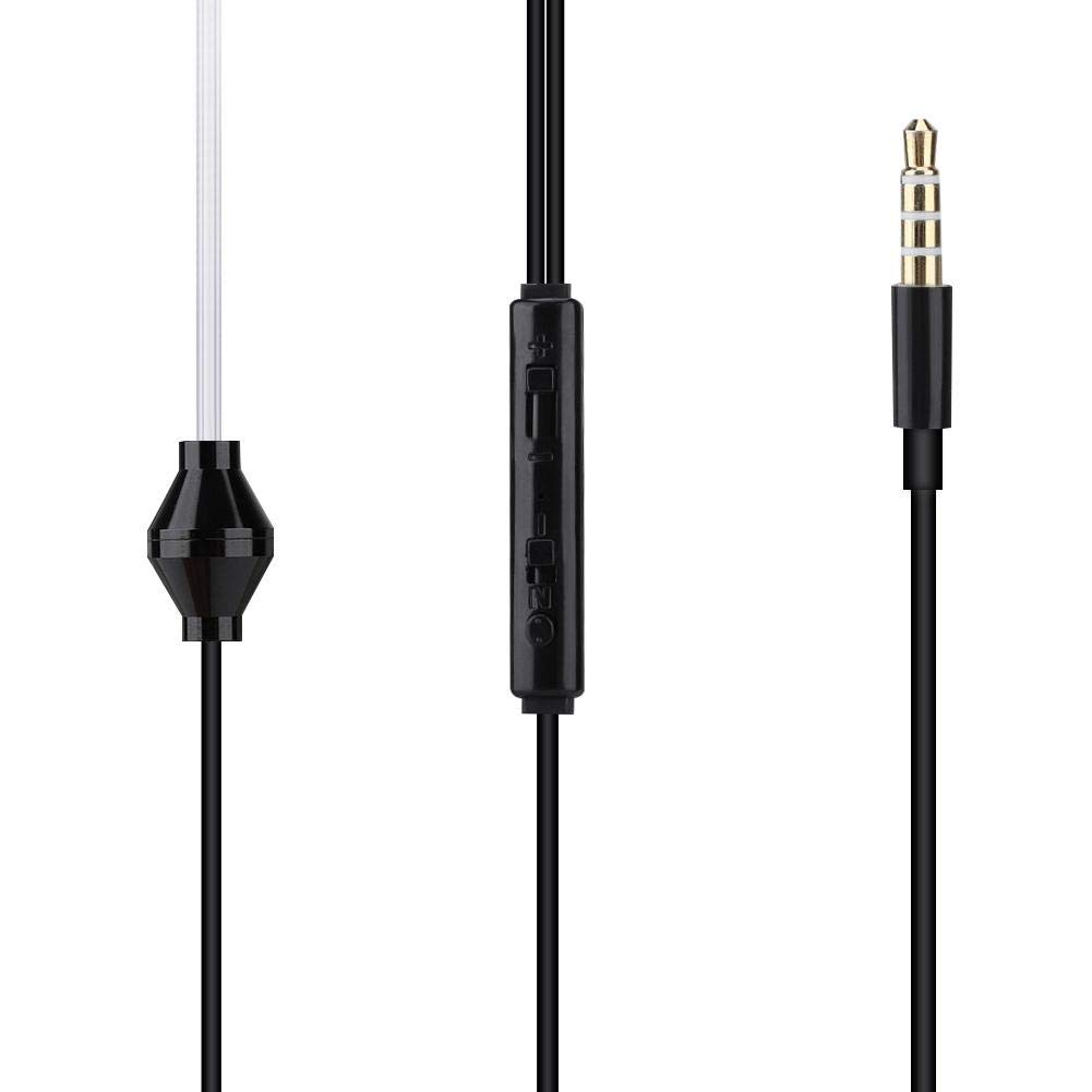 Professional 3.5mm Walkie Talkie Earpiece with Microphone - Noise Cancelling Radio Headset with Acoustic Tube, CTIA/OMTP Stereo Mode & Radiation Protection - Ideal for Security, Construction, Event Staff & Outdoor Activities (1M, Black)