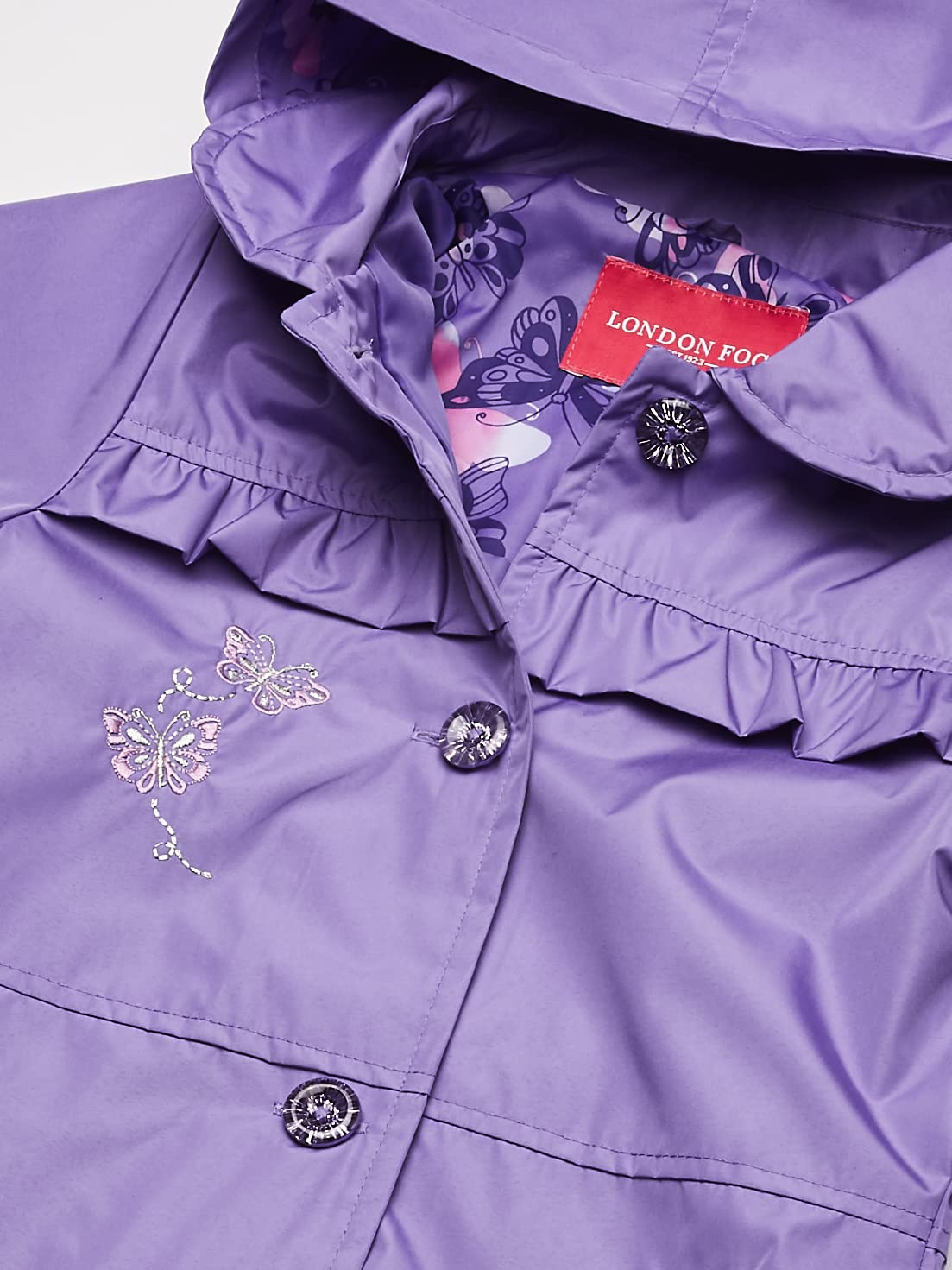 London Fog Girls' Lightweight Trench Coat - Stylish Rain Jacket for School & Outings