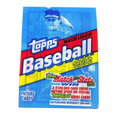 1992 Topps Baseball Cards Unopened Pack - Vintage MLB Trading Cards Collection - Perfect for Collectors, Investors & Sports Memorabilia Enthusiasts - Great for Display, Gifts & Nostalgic Sports Decor