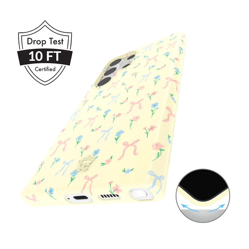Buttercup Bows Cute Floral Samsung Phone Case - Protective Slim Fit Cover for Samsung Galaxy S23/S22/S21 - Perfect Gift for Women & Girls, Ideal for Everyday Use, Work & School