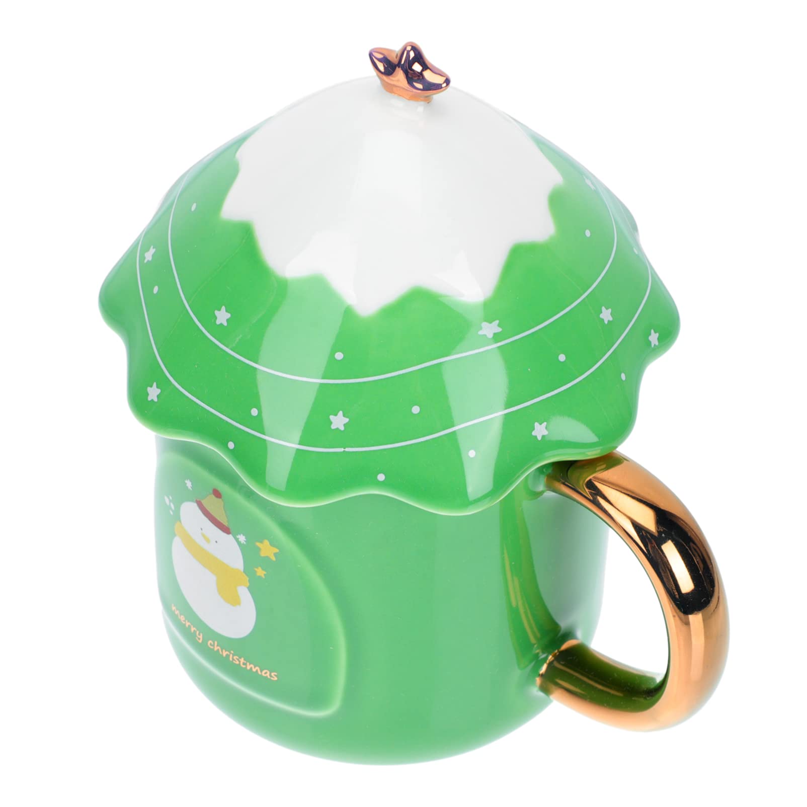 Christmas Tree Coffee Mug - Ceramic Holiday Tea Cup for Milk, Juice & Hot Drinks - Festive Gift for Christmas, Birthday & Breakfast - Perfect for Home, Office & Holiday Gatherings