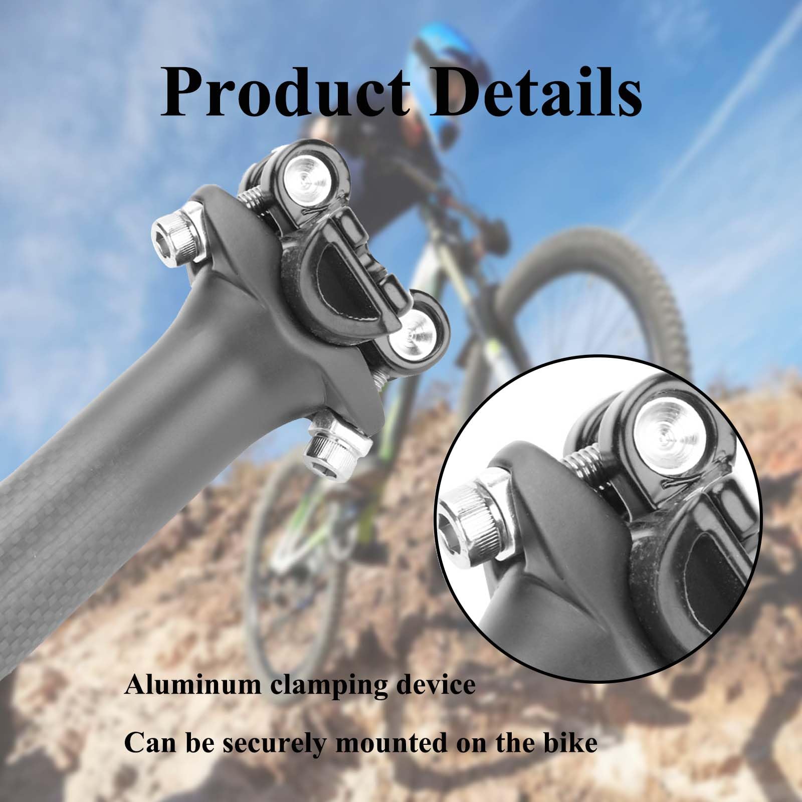 Lightweight Carbon Fiber Bike Seatpost - Shockproof Saddle Post for Road & Mountain Bikes | Perfect for Cycling, Commuting & Outdoor Adventures