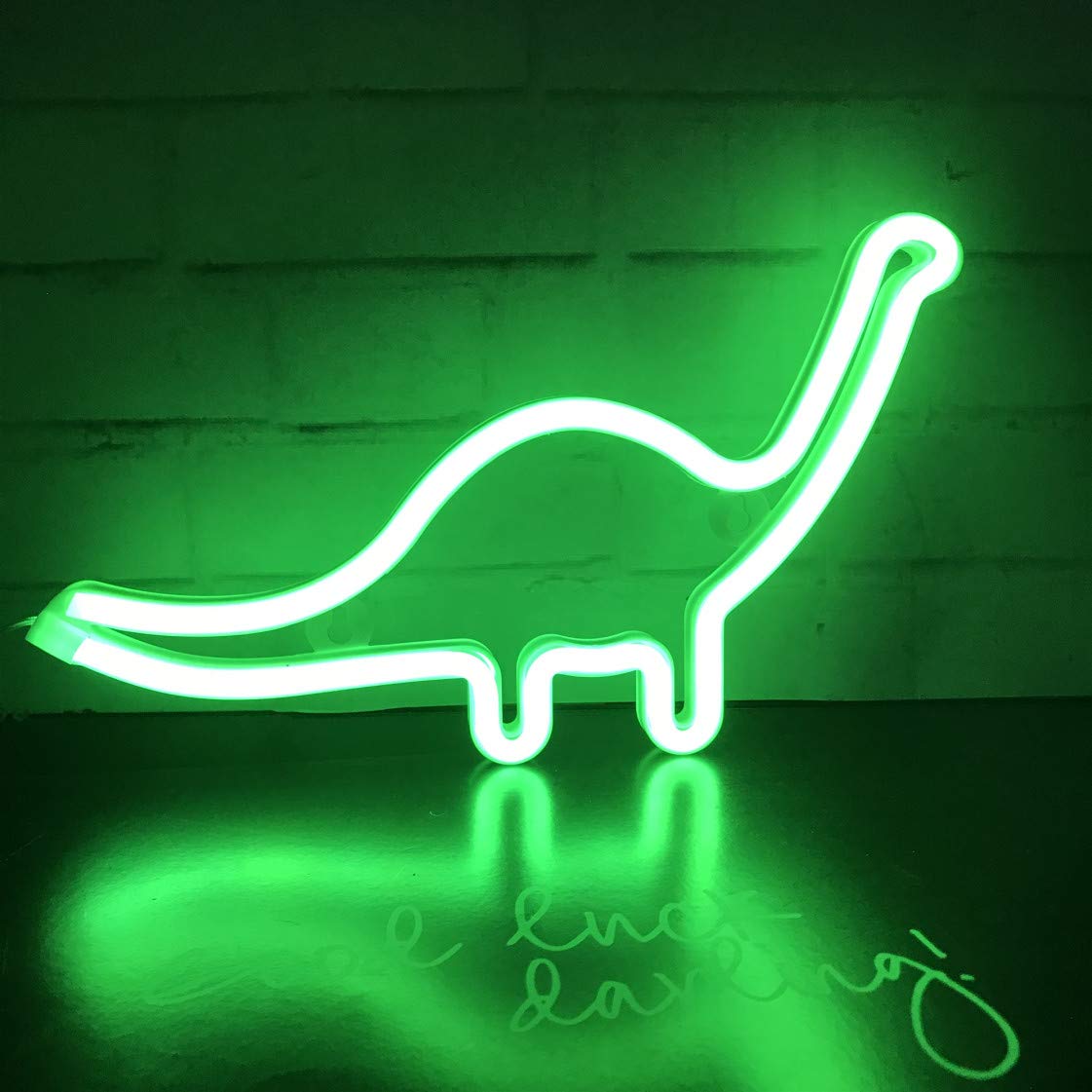 Nordstylee Neon Dinosaur Light Signs - LED Dinosaur Night Lights for Kids Room, Wall Decor, Birthday Party & Christmas Gift | Dinosaur-Themed Bedroom Lighting, Nursery Decor & Fun Party Decoration