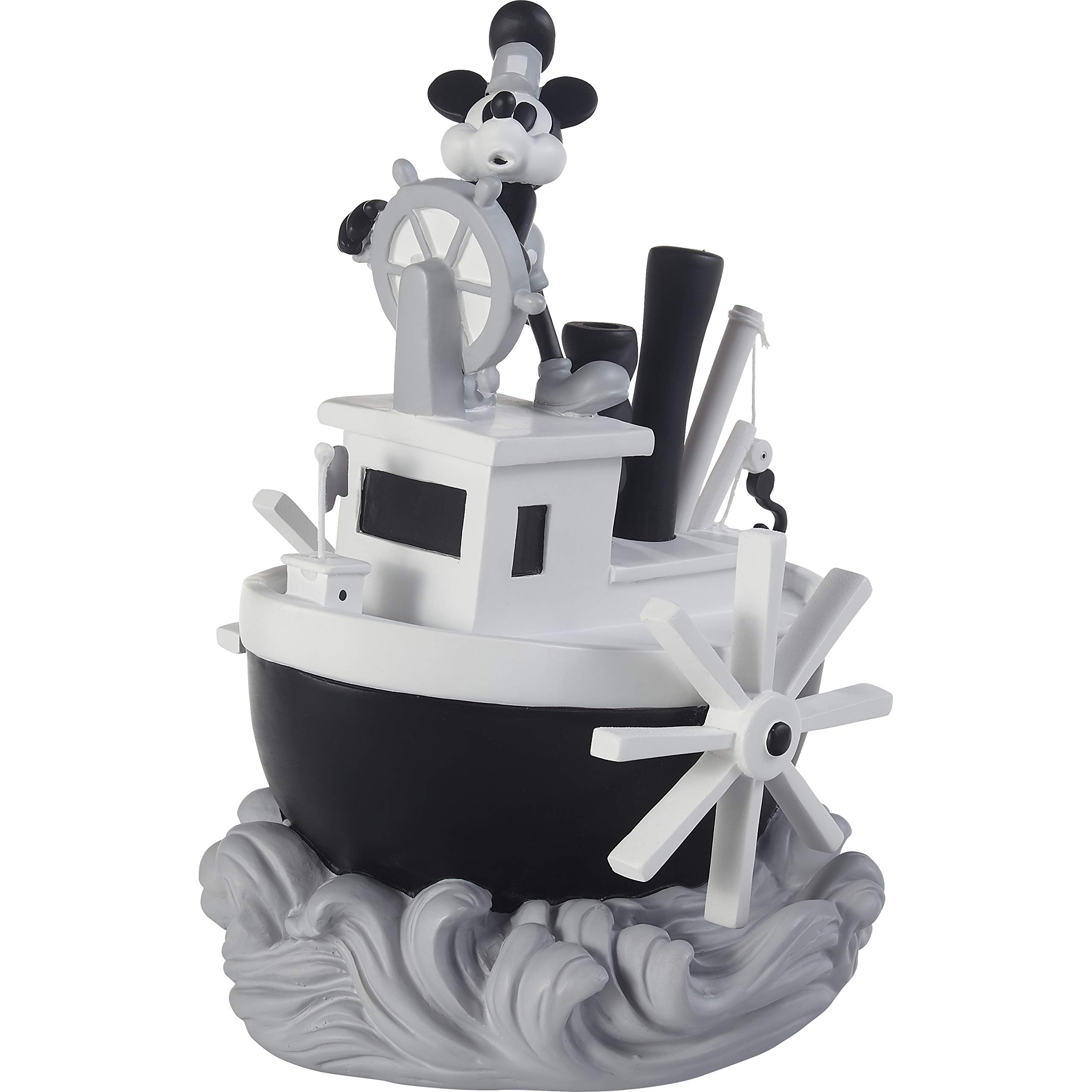 Precious Moments 203701 Disney Steamboat Willie Mickey Mouse Resin Musical Figurine - Collectible Disney Gift for Home Decor, Birthday & Christmas