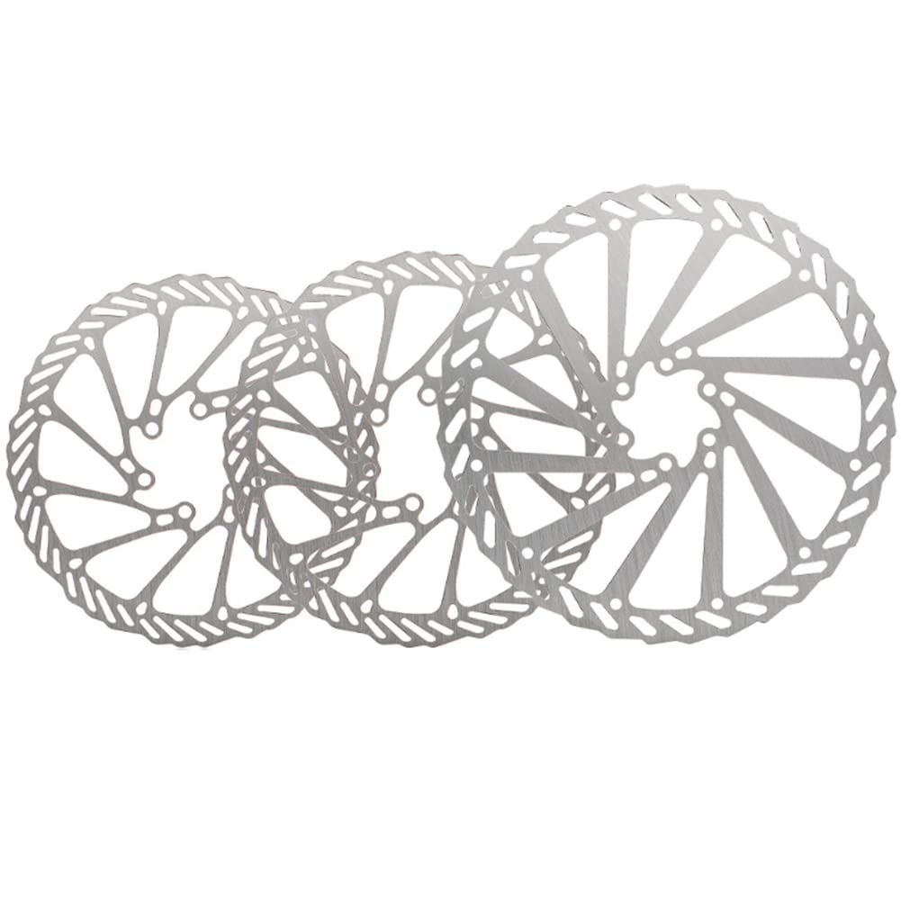 SEADEAR 180mm Bike Disc Brake Rotor with 6 Bolts - Silver Bicycle Brake Rotor for Road Bike, MTB, BMX & Mountain Bike | High-Performance Braking for Cycling & Commuting