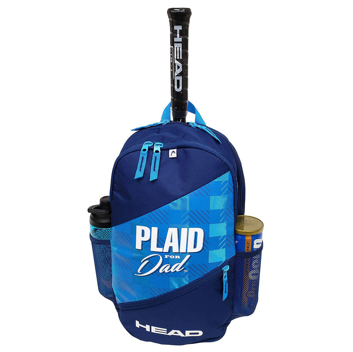 Elite Backpack Racquet Bag for Tennis & Badminton - Durable Plaid Design for Men (Blue) - Perfect for Sports, Travel & Gym Storage