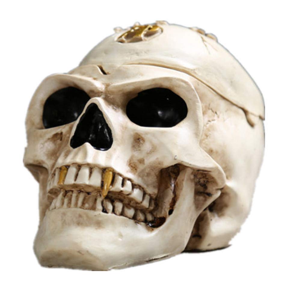 Skull Cigarette Ashtray - Creative Halloween Horror Decor Resin Smoking Tray for Car & Home Desk - Perfect for Gothic Parties, Horror Themed Events & Smoking Lounges
