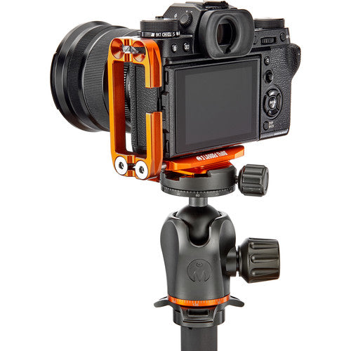 3 Legged Thing Ellie PD Short Universal L Bracket - Compatible with Peak Design Capture - Copper/Orange Finish - Perfect for DSLR & Mirrorless Camera Tripod Mounting