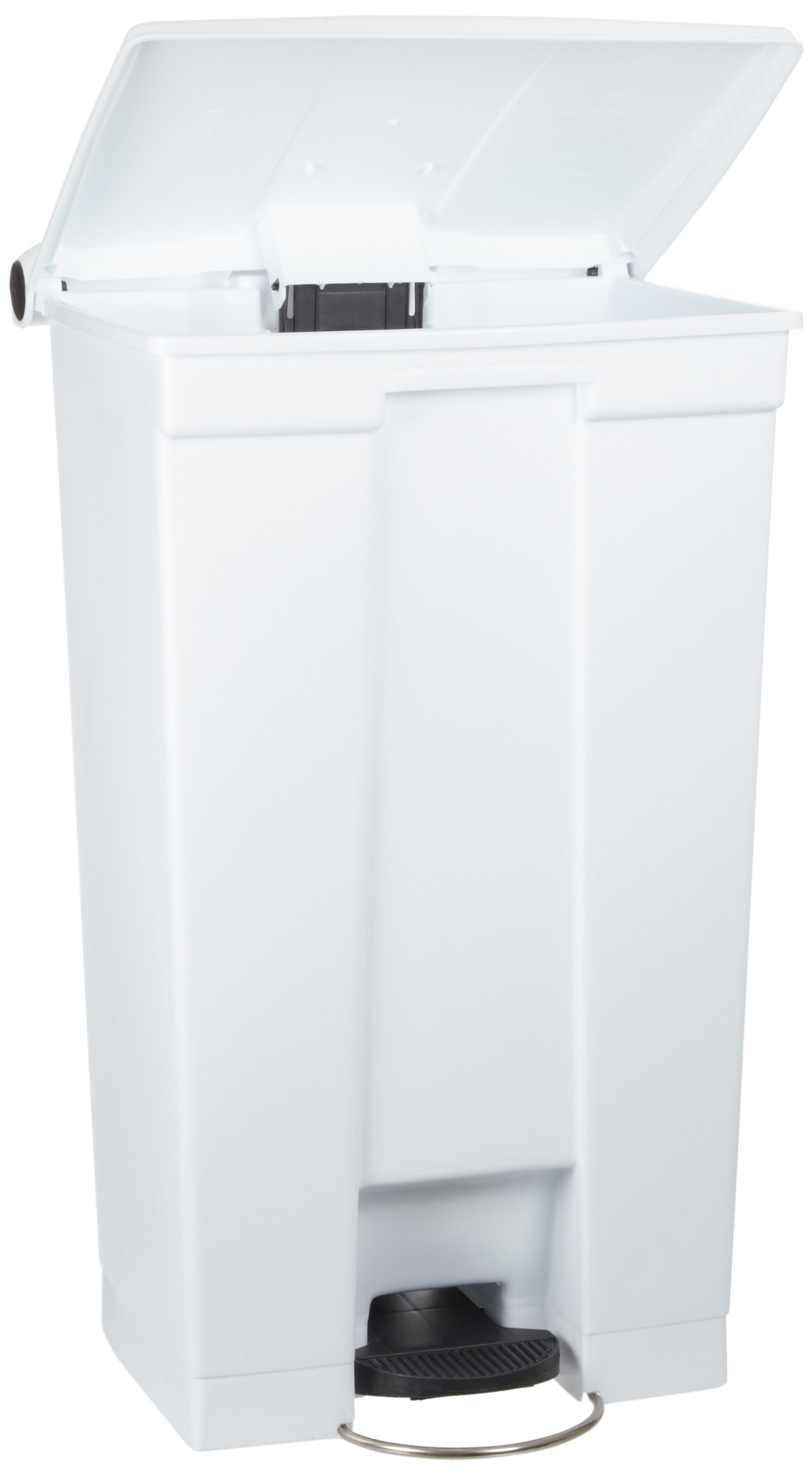 Rubbermaid 8-Gallon Step-On Trash Can with Lid - White Hands-Free Sanitary Garbage Bin for Hospitals, Labs & Clinics - Ideal for Medical Waste Disposal in Patient Rooms, Emergency Areas & Healthcare Facilities