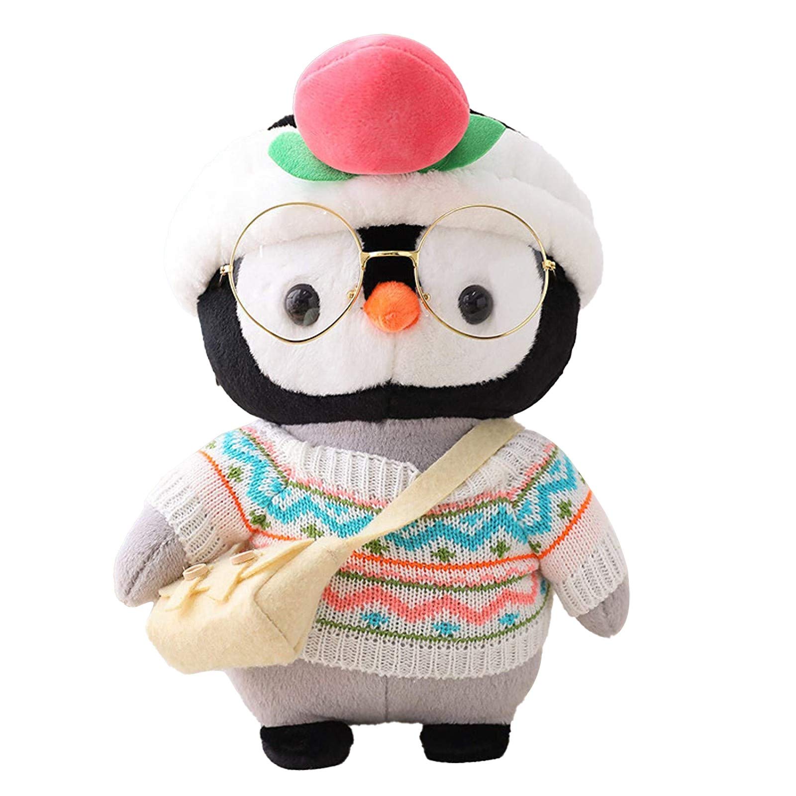 11.8'' Adorable Cartoon Penguin Plush Stuffed Animal Toy - Soft Cuddly Cosplay Dress Up Doll for Kids | Perfect Birthday Gift for Boys & Girls | Great for Playtime, Nursery Decor & Themed Parties
