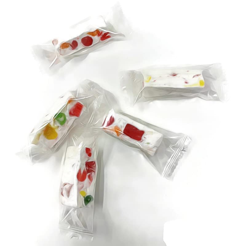 Soft Chewy Nougat Jujube Candy with Fruity Jelly Beans - 1 Pound Bulk Gift Bag | Delicious Snack for Parties, Movie Nights & Holiday Gifts