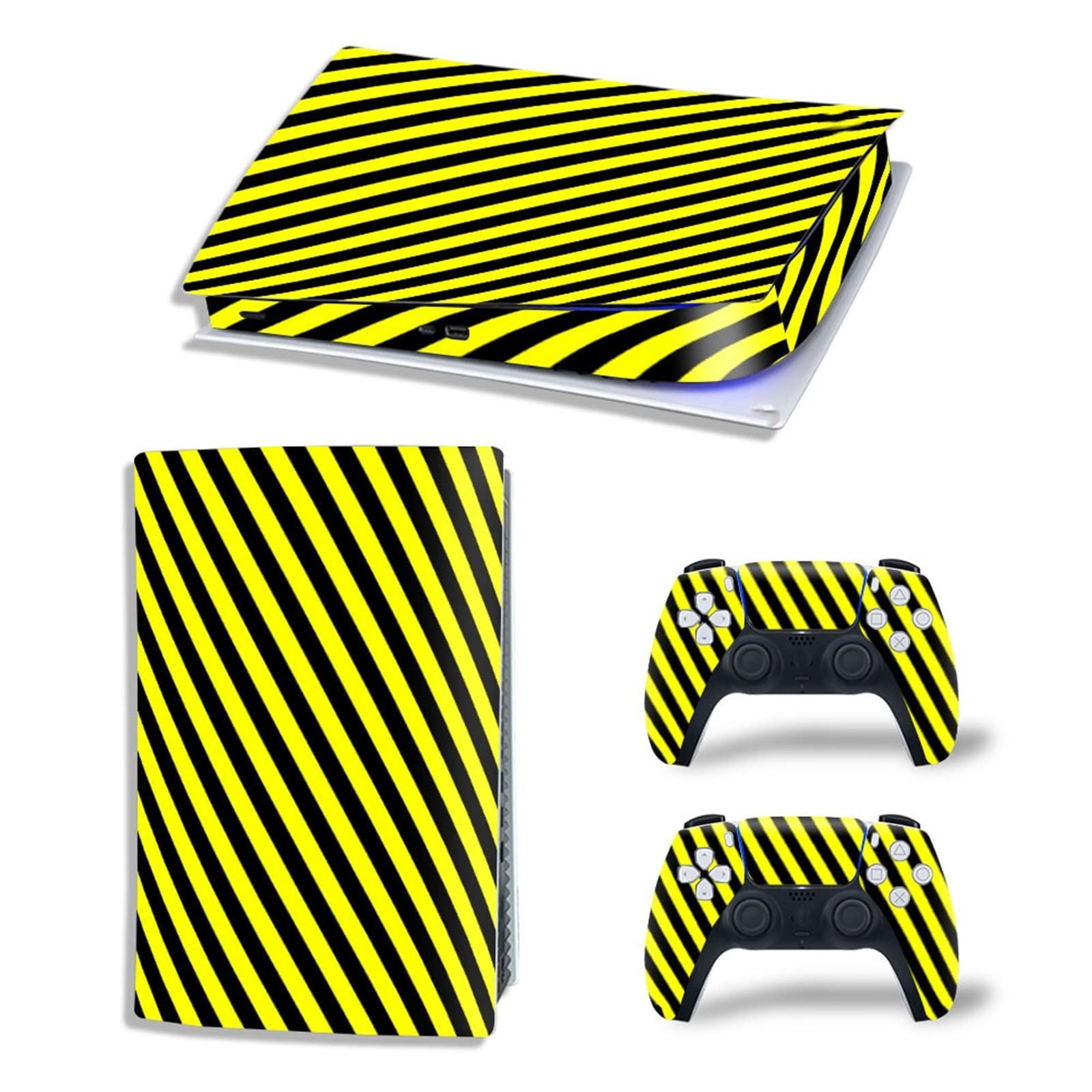 Anime Console Vinyl Skin Decal for PS5 Digital Edition - Scratch-Resistant Protective Cover for 2 Controllers - Bubble-Free Application - Perfect for Gaming Setups & Anime Fans