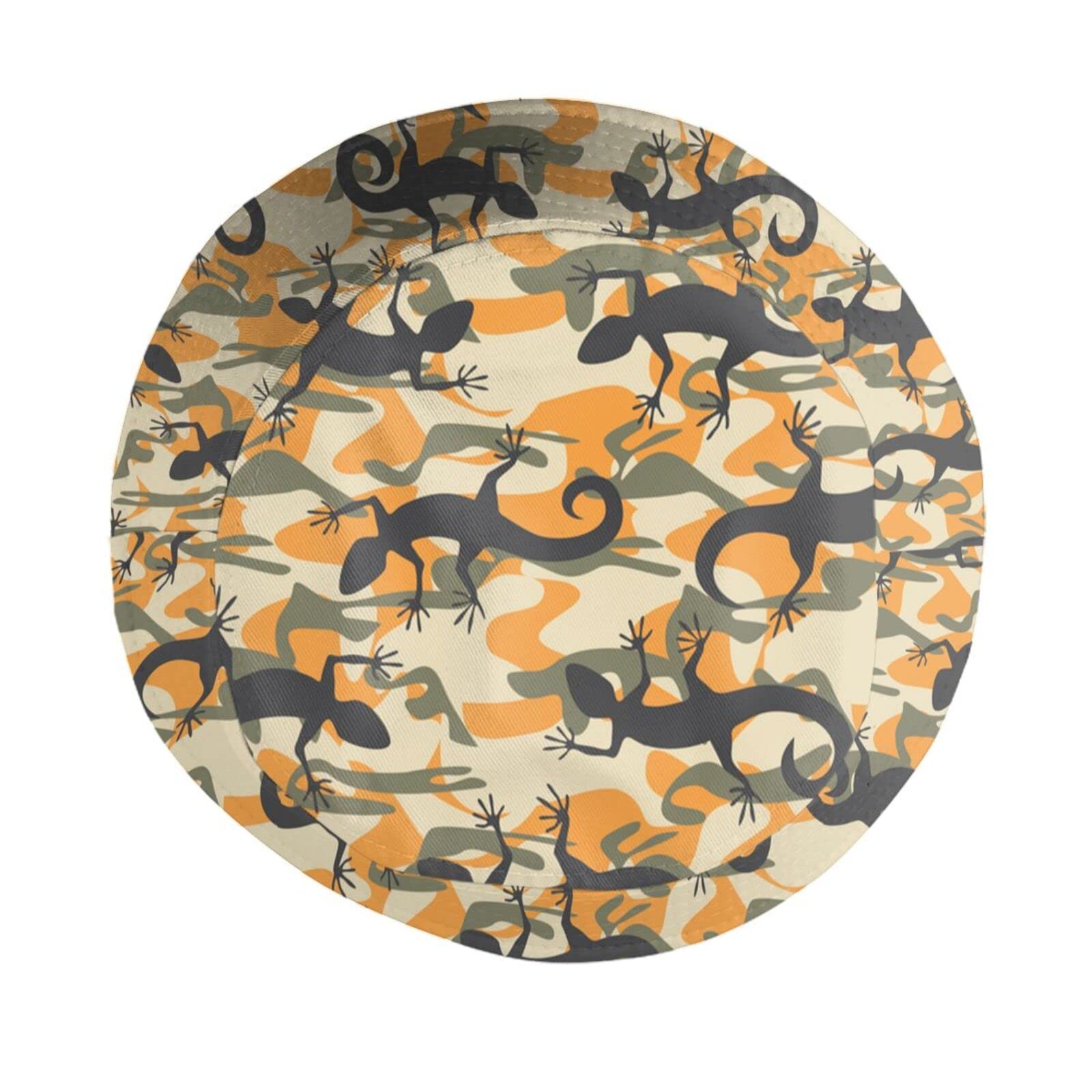 Stylish Lizard Print Bucket Hat - Cute Animal Design Sun Hat for Women & Men | Perfect for Fishing, Beach, Outdoor Activities & Happy Muharram Celebrations