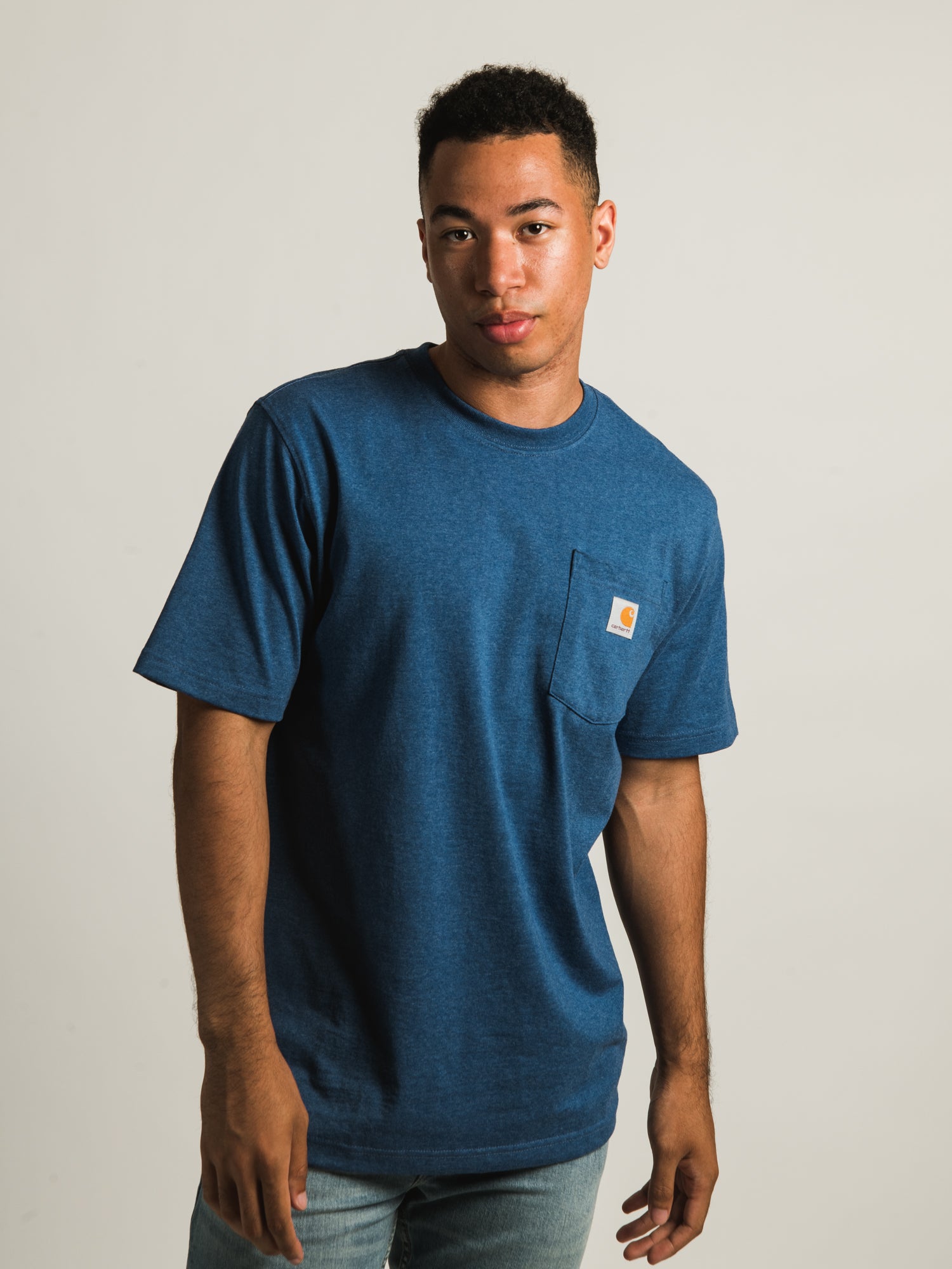 Carhartt Men's Workwear Pocket T-Shirt - Durable Cotton Short Sleeve Tee for Construction, Farming & Outdoor Work - On Sale Clearance