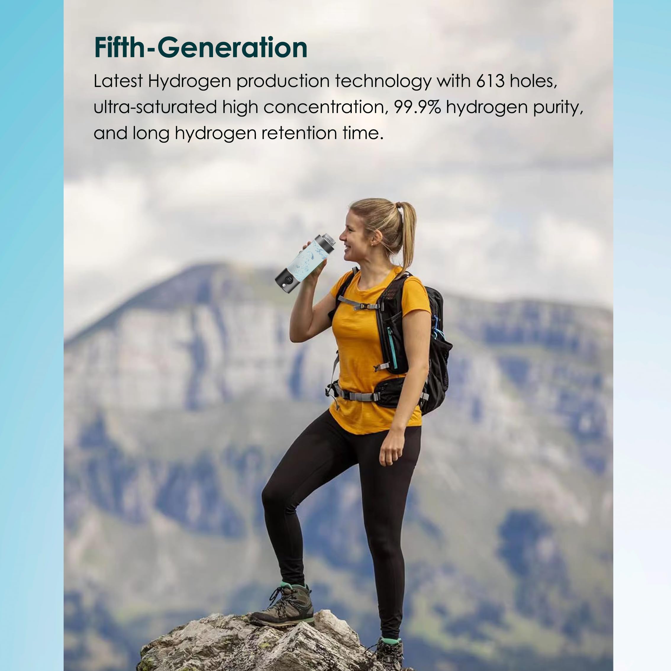 2024 SPE/PEM Hydrogen Water Bottle Generator - Portable Hydropure Water Maker for Healthy Hydration | Perfect for Gym, Travel & Daily Wellness by Gary Brecka