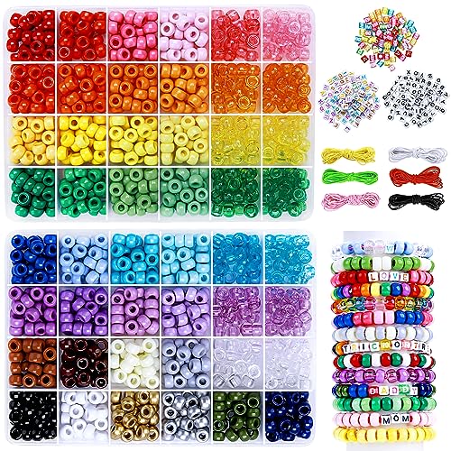 Rainbow 48 colors and letter beads