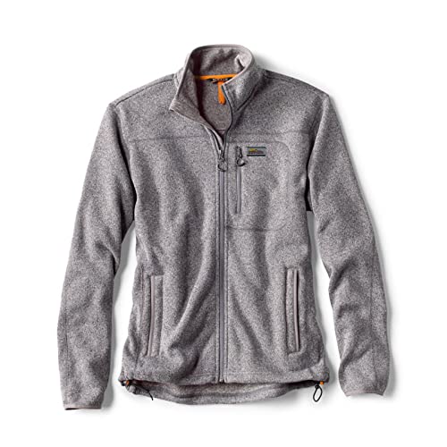 Orvis Men's Recycled Sweater Fleece Jacket - Eco-Friendly Warm Pullover for Outdoor Hiking & Casual Wear