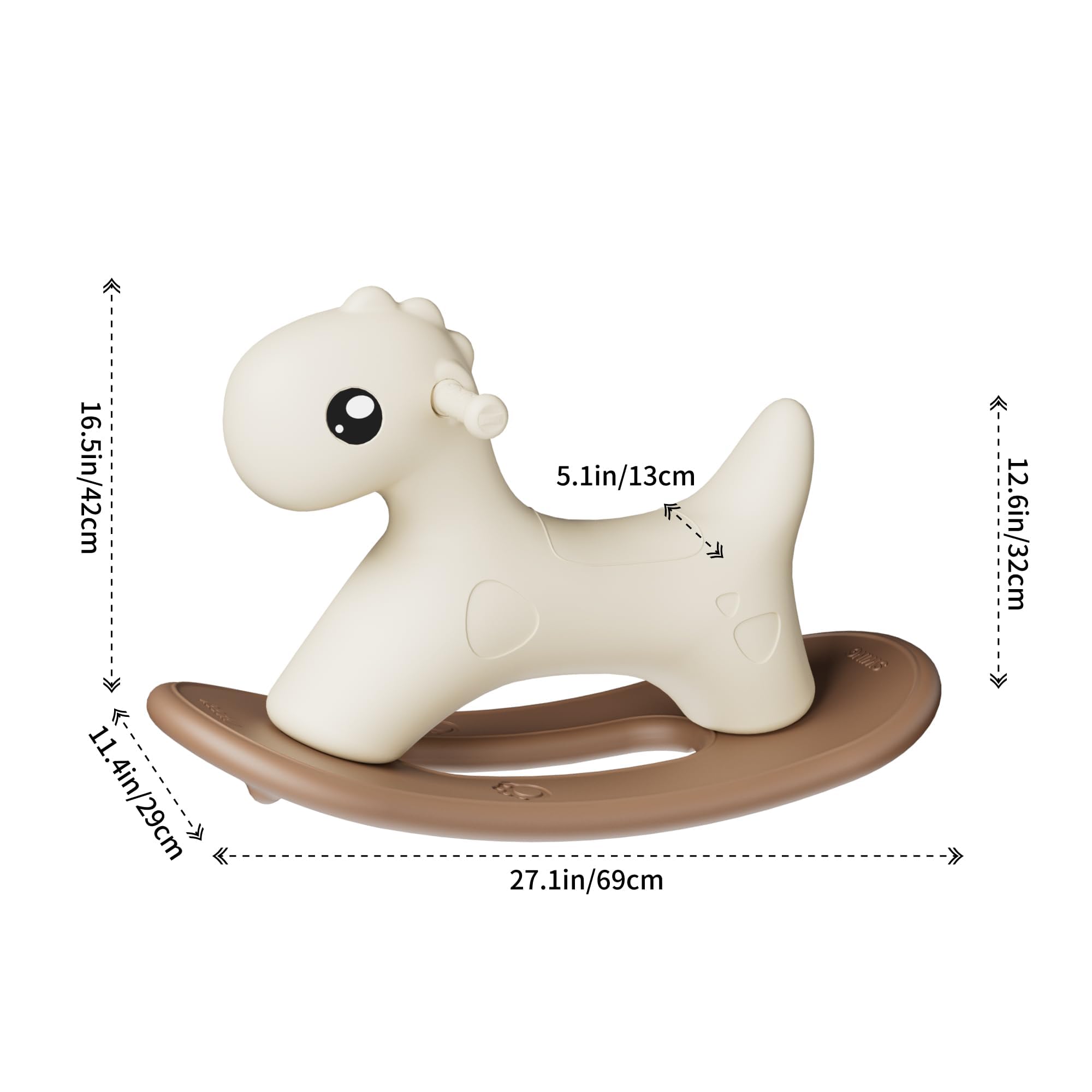 Hoopyosms Kids Plastic Rocking Horse - Toddler Ride-On Toy for Ages 1-3 | Safe & Fun Indoor/Outdoor Rocking Toy for Boys & Girls | Perfect for Playrooms, Backyards & Preschool Activities