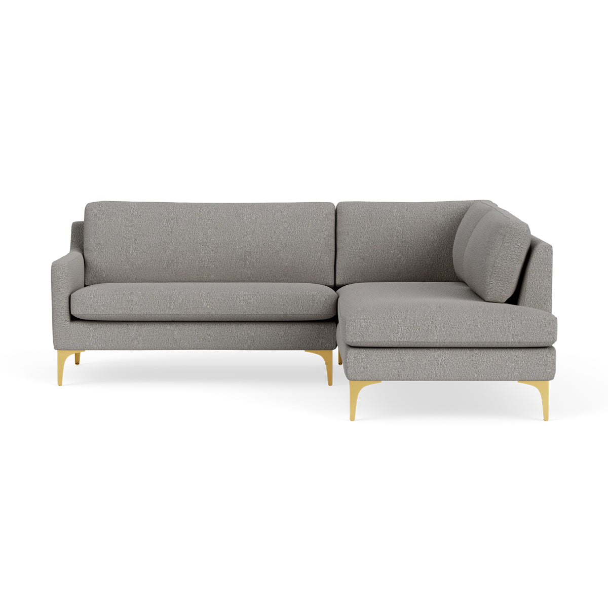 Astha Boucle Right Corner Sofa - Modern L-Shaped Sectional Couch for Living Room, Lounge & Small Spaces | Soft Upholstery, Comfortable Seating, Stylish Home Decor