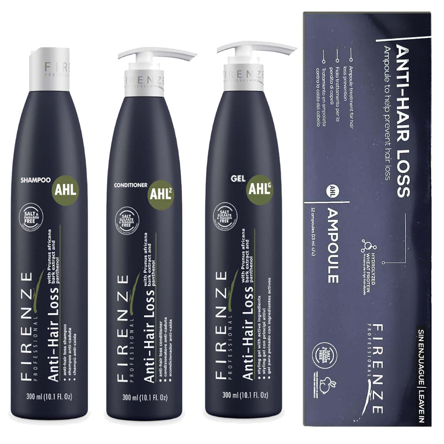 Anti-Hair Loss Bundle Set: Shampoo, Conditioner, Hair Gel & Leave-In Ampoules with Free Gift Bag - Prevent Hair Loss & Promote Hair Growth for Men & Women - Perfect for Daily Hair Care & Gifting