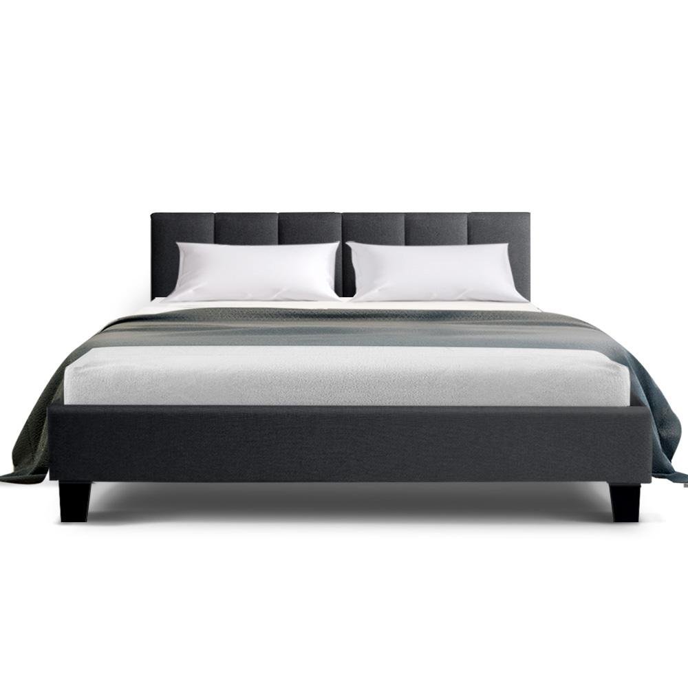 Alma Bed Charcoal & Gray Bonnell Spring Mattress - Medium Firm Support for Back Pain Relief - Double Package Included - Perfect for Guest Rooms & Vacation Homes