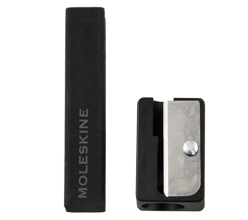 Premium Moleskine Pencil Eraser & Sharpener Set - High-Quality Sketching & Writing Accessories for Artists, Students & Professionals - Perfect for Notebooks, Journals & Office Use