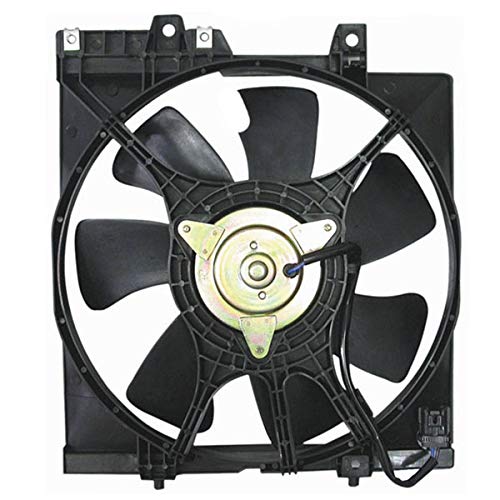 OEM Replacement A/C Condenser Cooling Fan Motor Assembly with Blade Shroud for 1999-2002 Subaru Forester - Perfect for Summer Cooling System Repairs & DIY Auto Maintenance