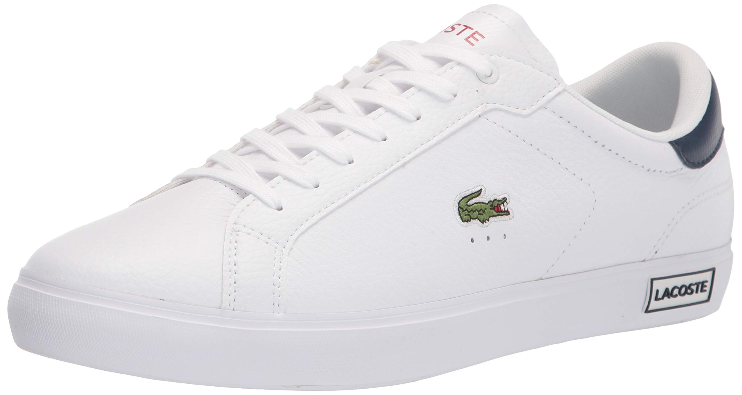 Lacoste Men's Powercourt Sneaker - Classic White Leather Tennis Shoes for Men | Comfortable Casual & Sports Wear | Perfect for Gym, Running, and Everyday Outfits