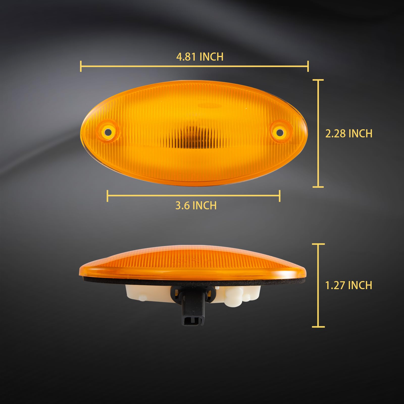 International Prostar Durastar Wokestar Cab Marker Light Kit with Bulb & Mounting Screws - Heavy Duty Truck Exterior Lighting for Enhanced Night Visibility & Safety
