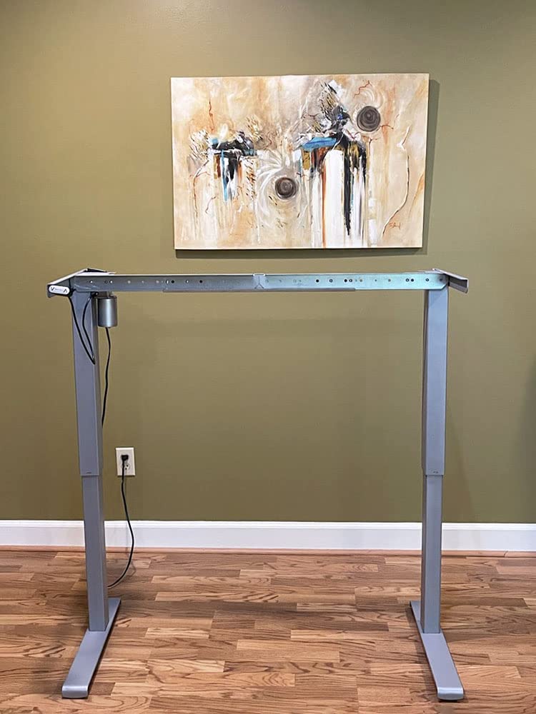 Height Adjustable Standing Desk - Electric Sit Stand Desk with Maple Desktop (26.8