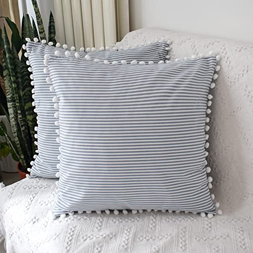 Blue Stripe Pom