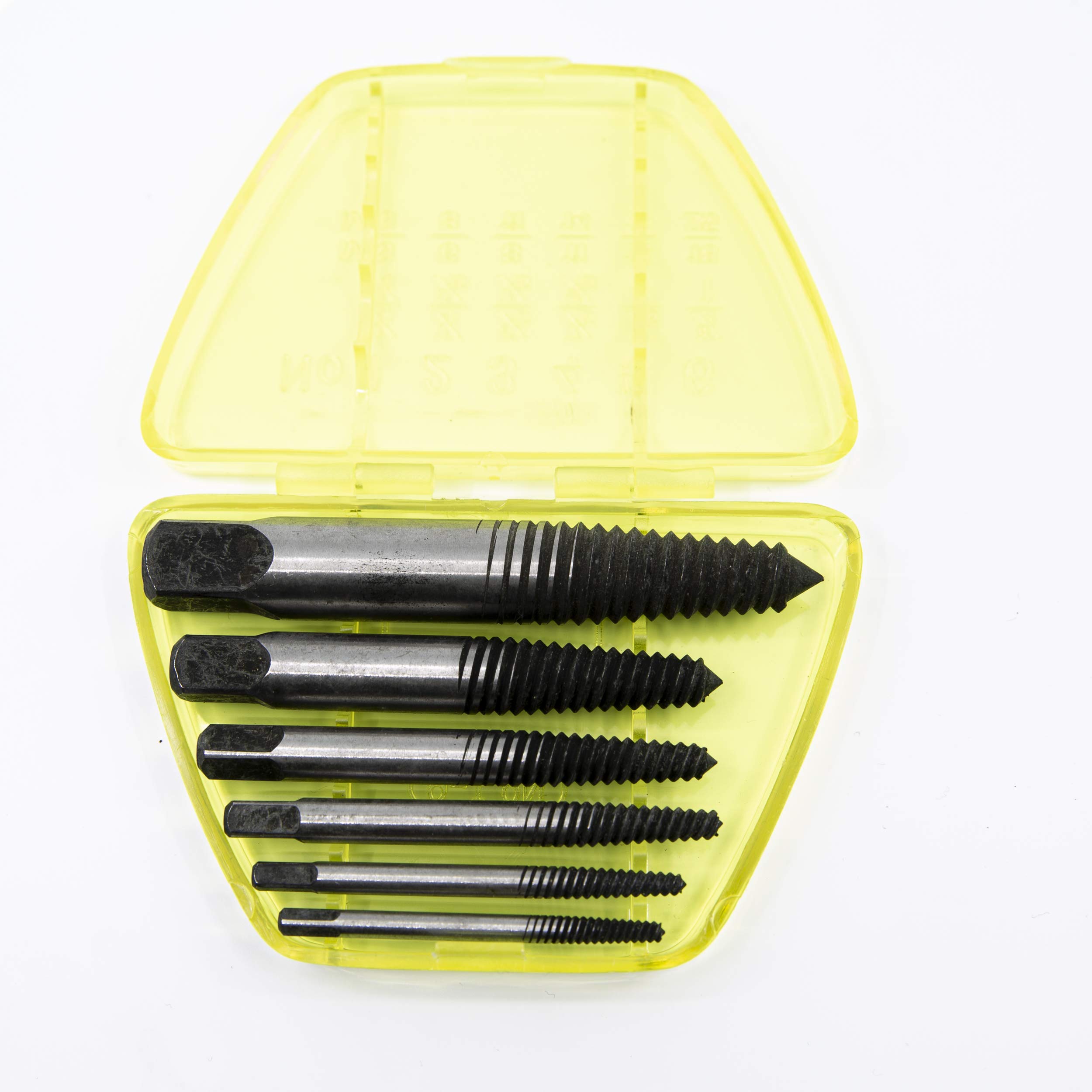 Genius Tools 6-Piece Screw Extractor Set AT-EX6 | Easy Broken Bolt & Screw Removal Kit for DIY & Professional Use