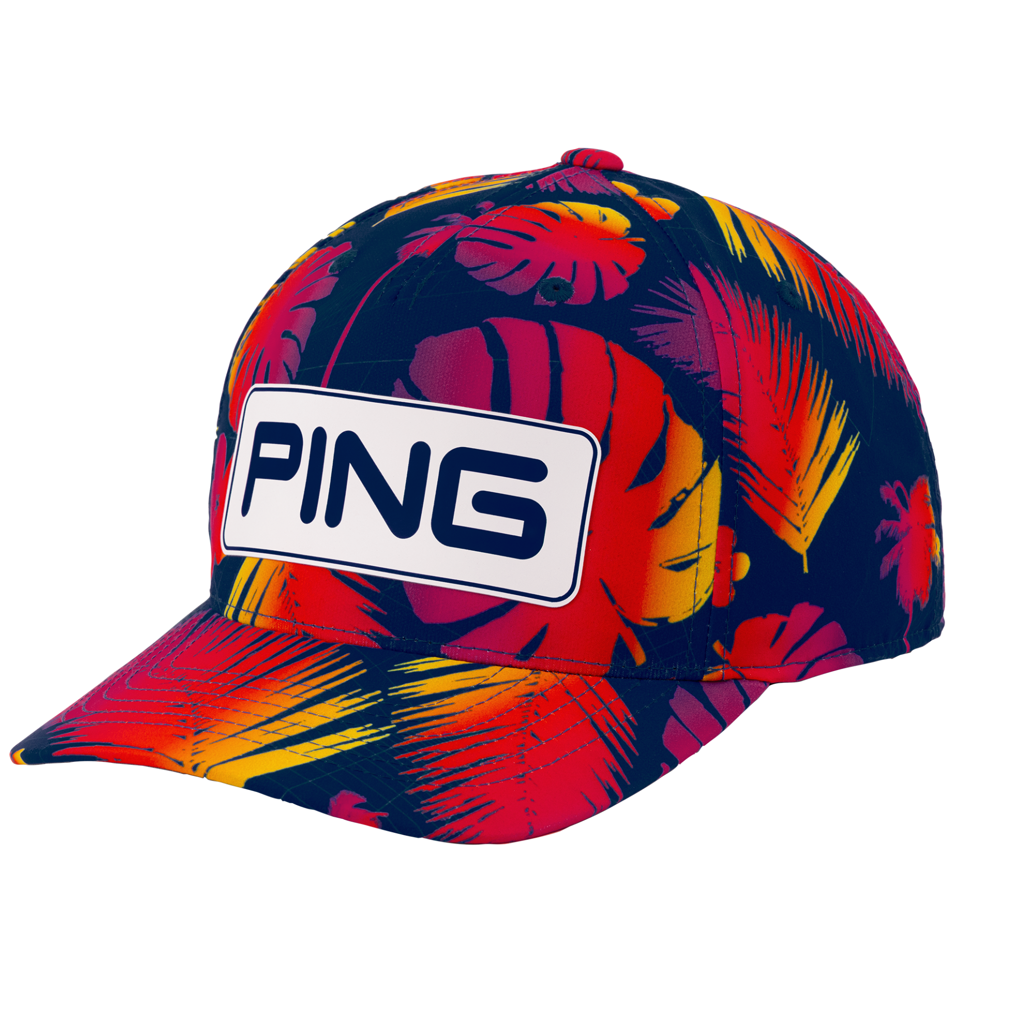 PING 2025 Hawaii Collection Electric Sunset Tour Snapback Hat - Stylish Adjustable Baseball Cap for Men & Women - Perfect for Beach Vacations, Outdoor Adventures & Casual Wear