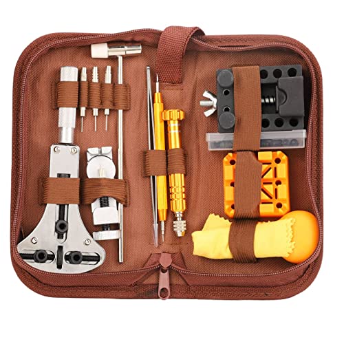 150Pcs Professional Watch Repair Kit - Watch Link & Back Removal Tool Set with Battery Replacement Tools & Storage Bag - Perfect for Watchmakers, Jewelers & DIY Enthusiasts