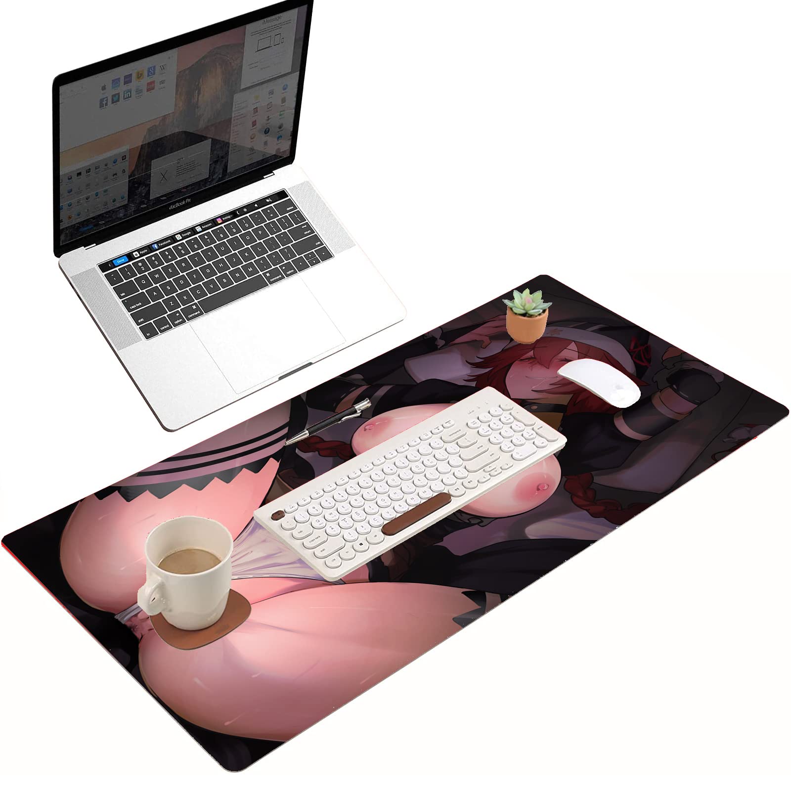 Overlord Anime Gaming Mouse Pad - Large 27.55x12 Inch Non-Slip Desk Mat for PC, Laptop & Home Office - Perfect for Gamers & Anime Fans