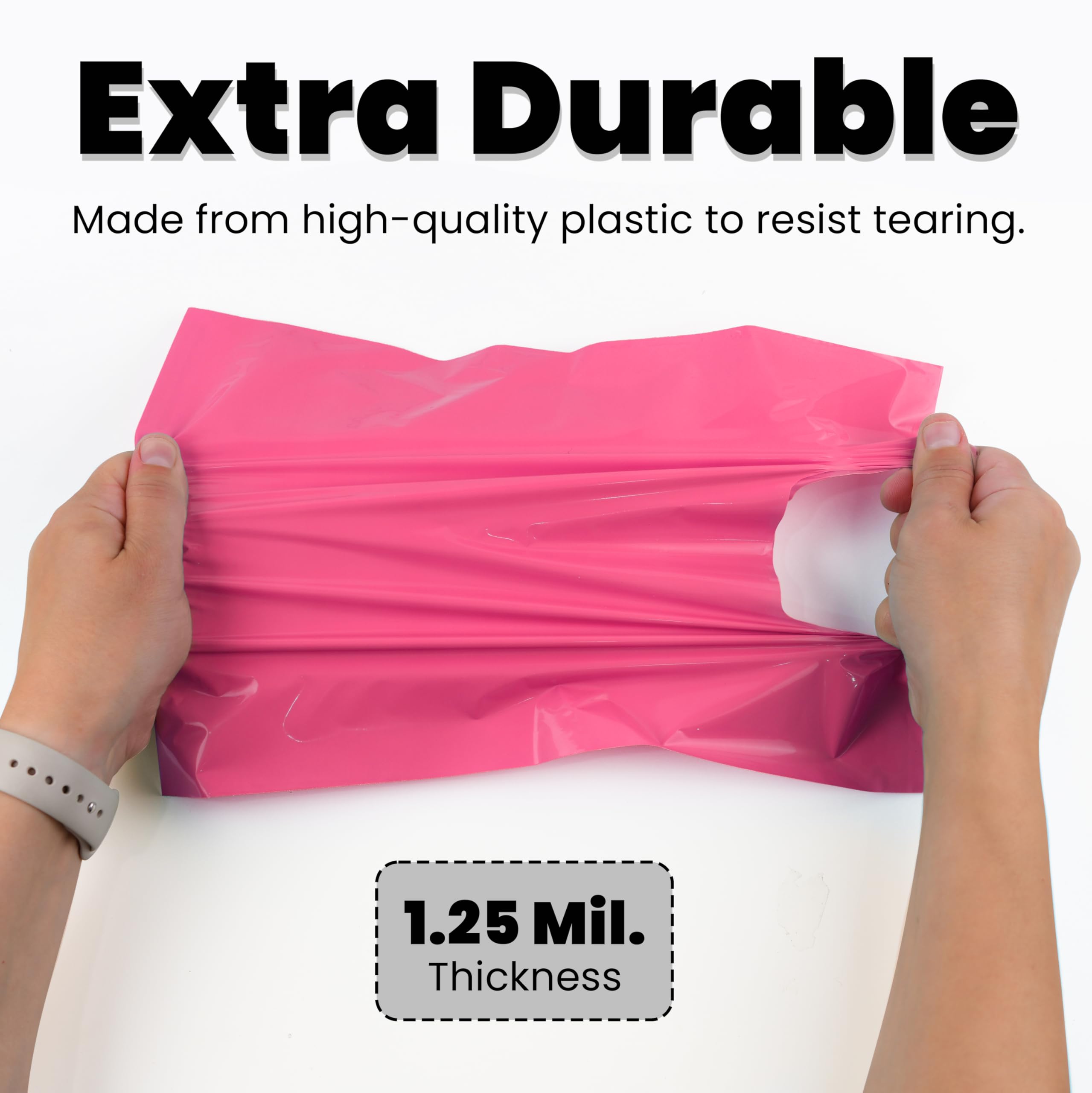 200 Pack Pink & Purple Glossy Merchandise Bags - 9x12 Inch Shopping Bags with Die-Cut Handles, 1.25 Mil Plastic Gift Bags for Retail Stores, Boutiques & Party Favors - Perfect for Weddings, Baby Showers & Birthday Gifts