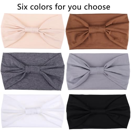 Headbands Color-6 Pcs Dark gray, Light gray, White, Black, Coffee, Beige